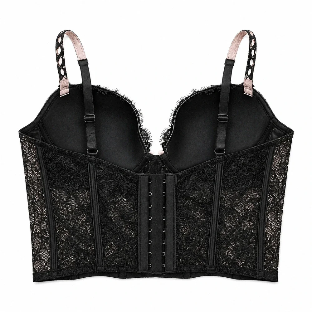 Victoria's Secret Dream Angels Lace Lightly Lined Long Line Bra, S-DD